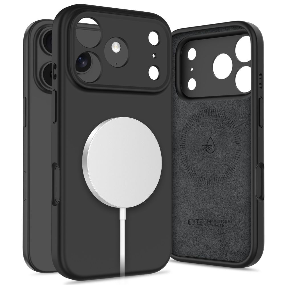 Tech-Protect Tech-Protect iPhone 17 Pro Skal MagSafe Silicone Svart