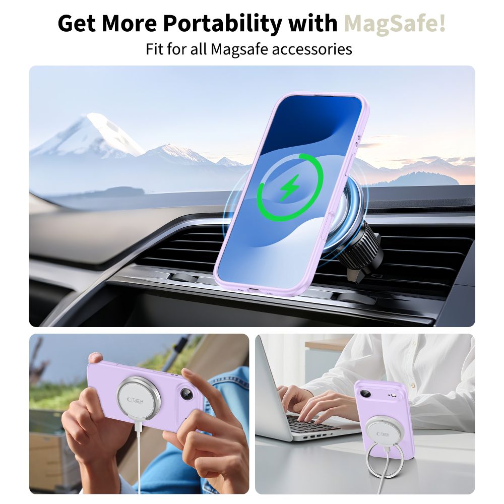 Tech-Protect Tech-Protect iPhone Air Skal MagSafe Silicone Mauve