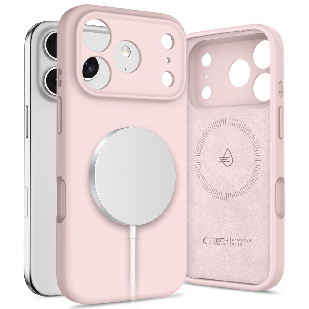 Tech-Protect Tech-Protect iPhone 17 Pro Skal MagSafe Silicone Pink Pearl