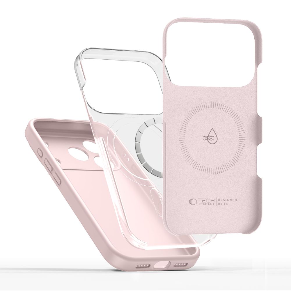 Tech-Protect Tech-Protect iPhone 17 Pro Max Skal MagSafe Silicone Pink Pearl