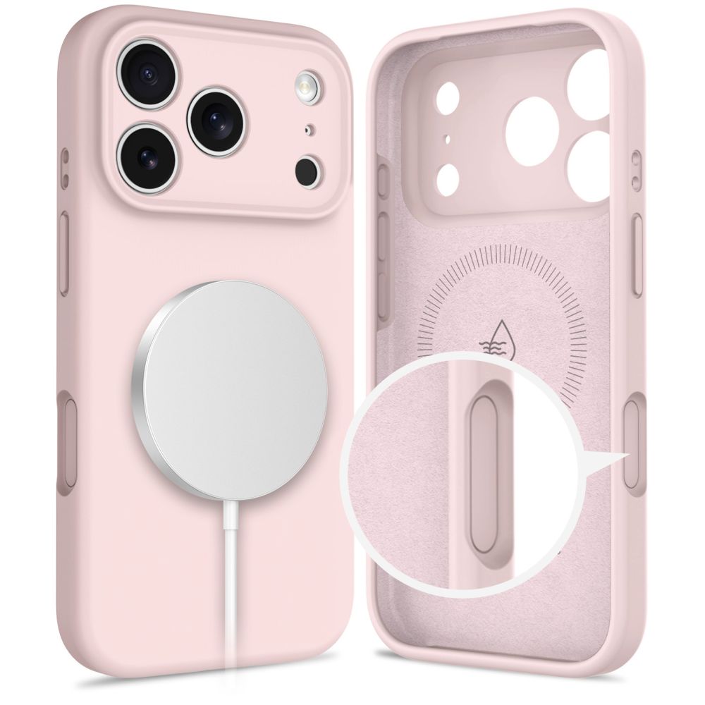 Tech-Protect Tech-Protect iPhone 17 Pro Max Skal MagSafe Silicone Pink Pearl