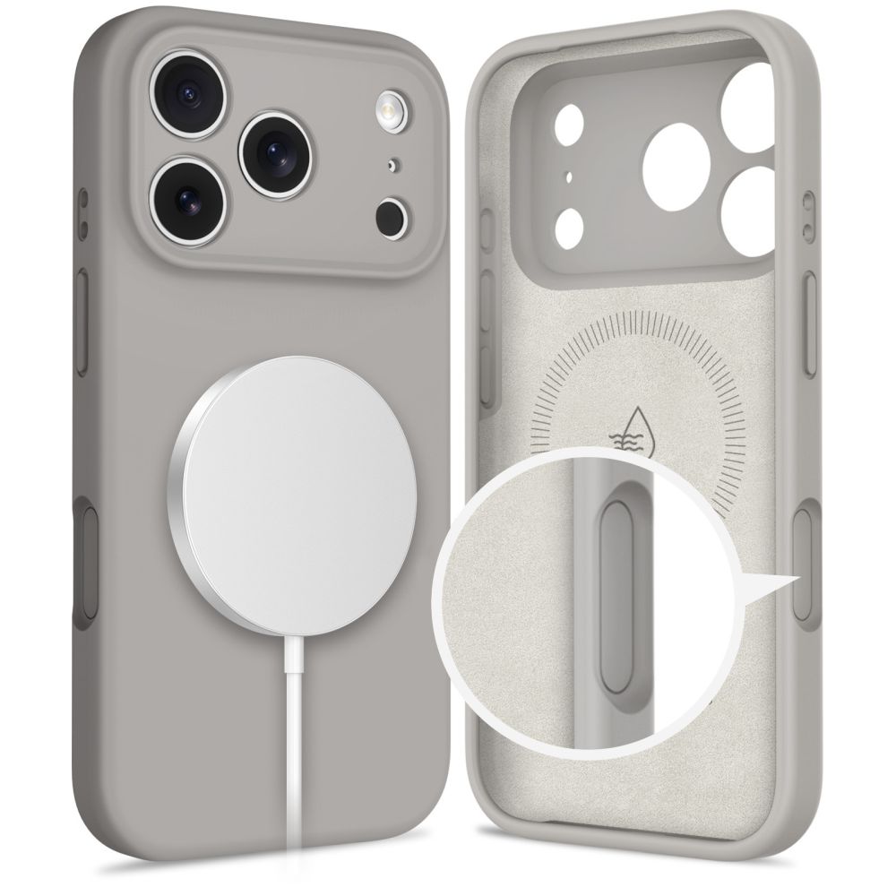 Tech-Protect Tech-Protect iPhone 17 Pro Skal MagSafe Silicone Stone Grey