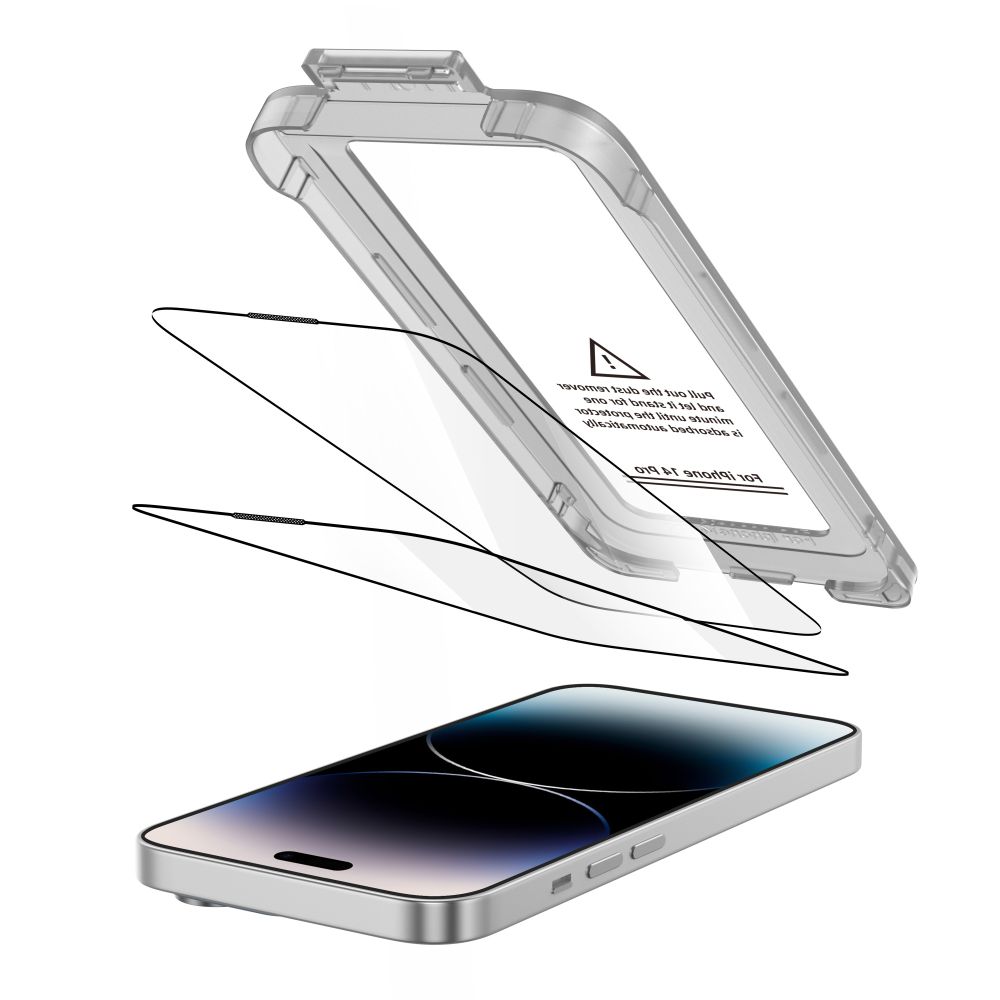 Tech-Protect Tech-Protect iPhone 14 Pro 2-PACK Skärmskydd Quick Set+ Svart