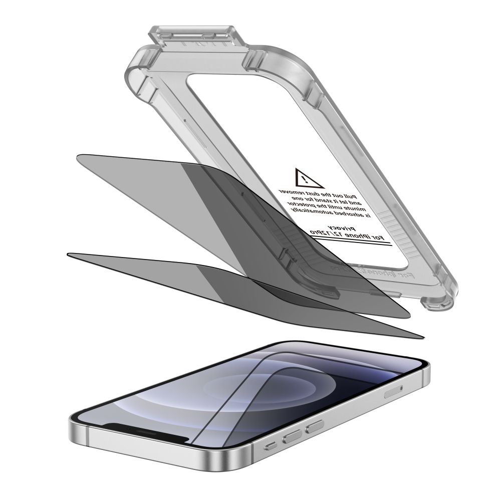 Tech-Protect Tech-Protect iPhone 12 / 12 Pro 2-PACK Skärmskydd Quick Set Spy+ Privacy