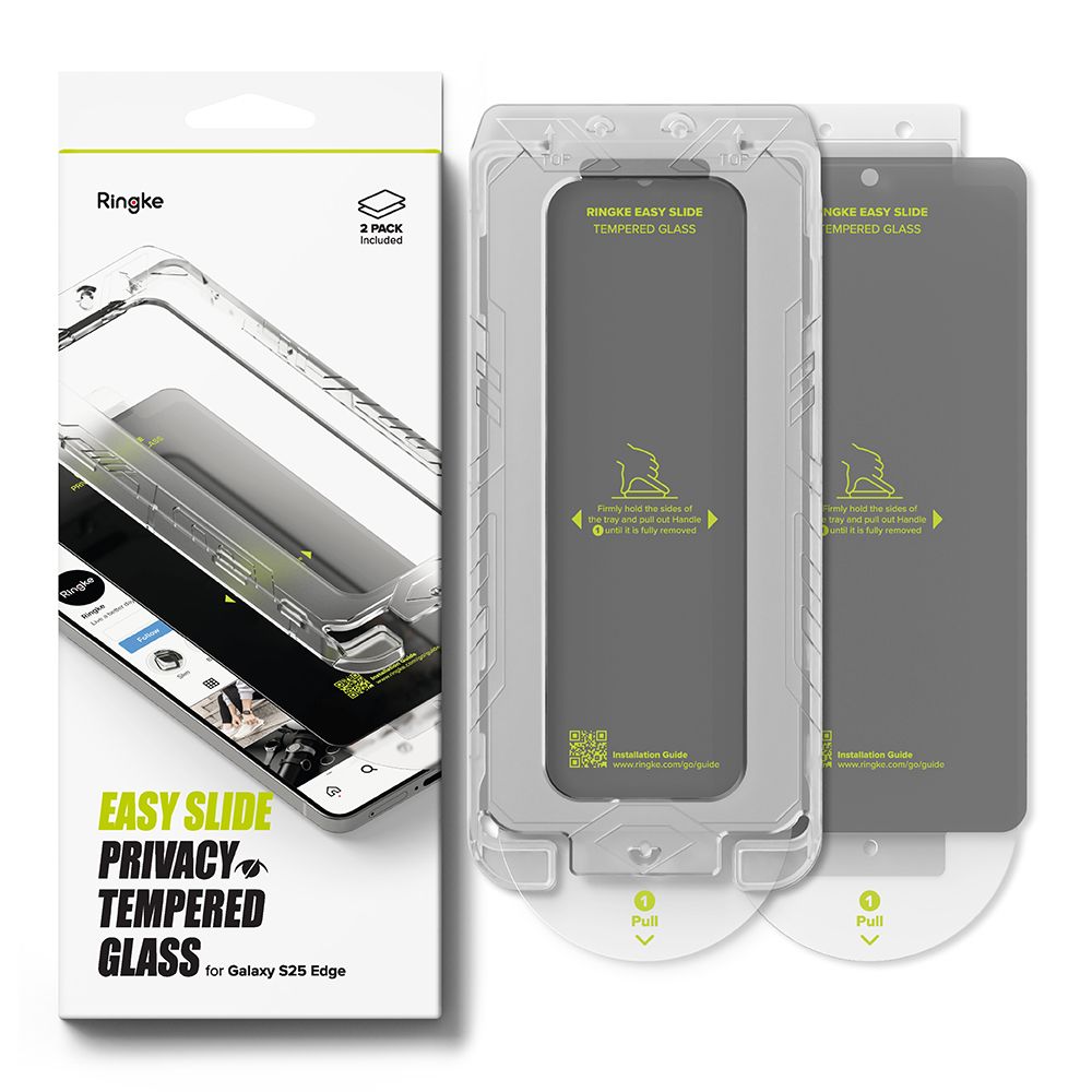 Ringke Ringke Galaxy S25 Edge 2-PACK Easy Slide Skärmskydd Privacy