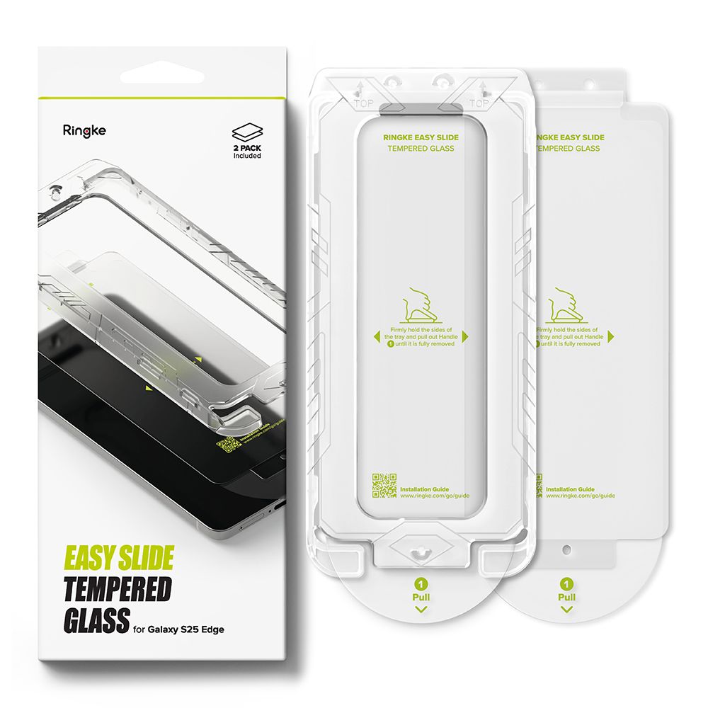 Ringke Ringke Galaxy S25 Edge 2-PACK Easy Slide Skärmskydd Härdat Glas