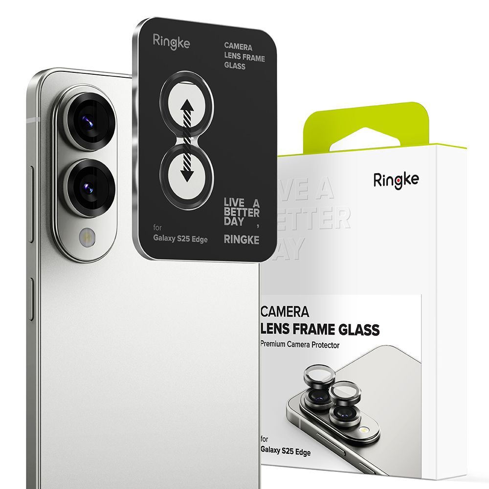 Ringke Ringke Samsung Galaxy S25 Edge Linsskydd Härdat Glas Svart
