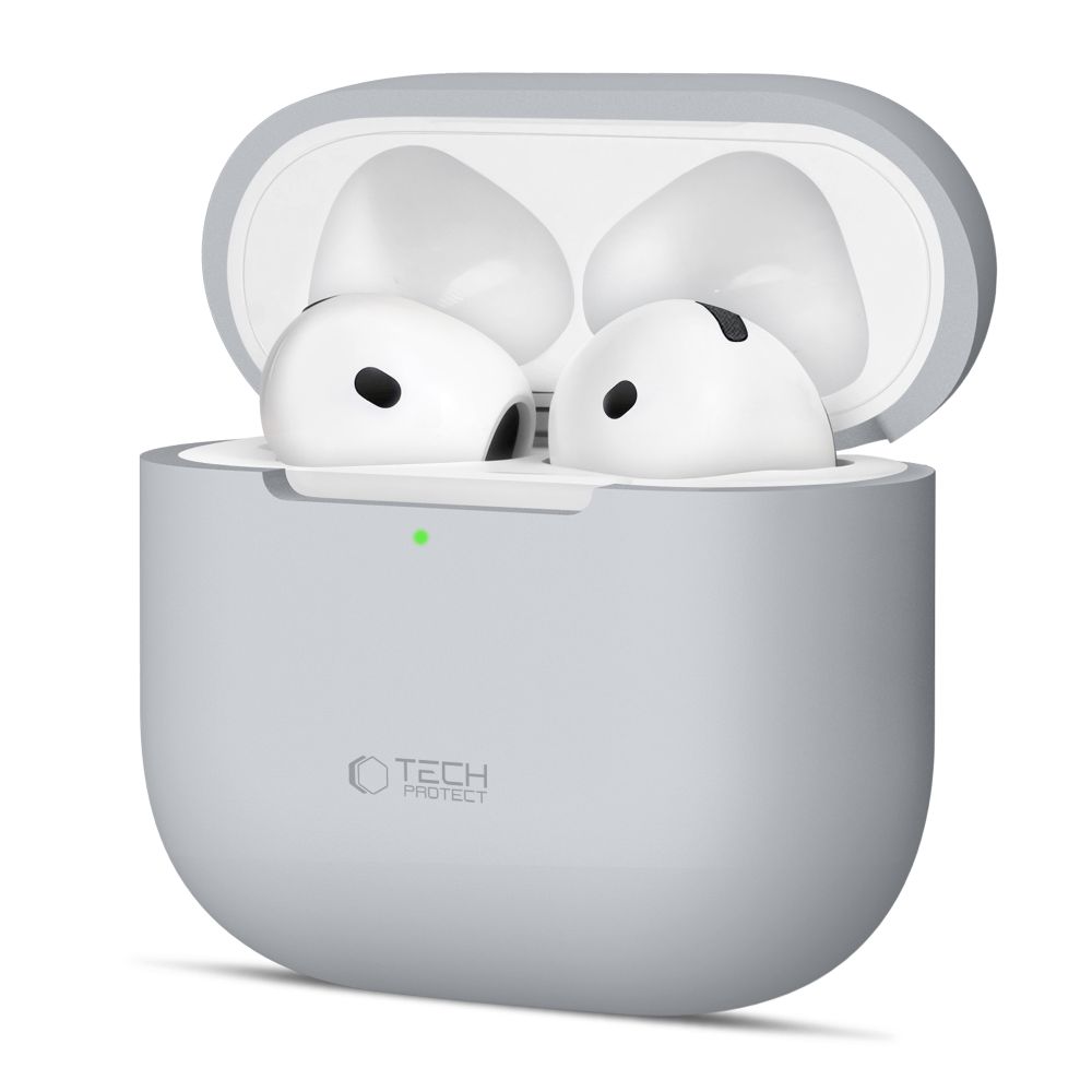 Tech-Protect Tech-Protect AirPods 4 Skal Silikon Crayon Grey