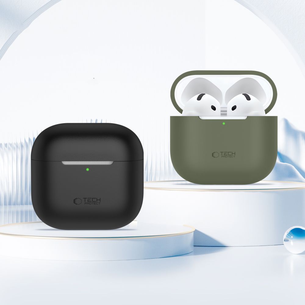 Tech-Protect Tech-Protect AirPods 4 Skal Silikon Crayon Grey