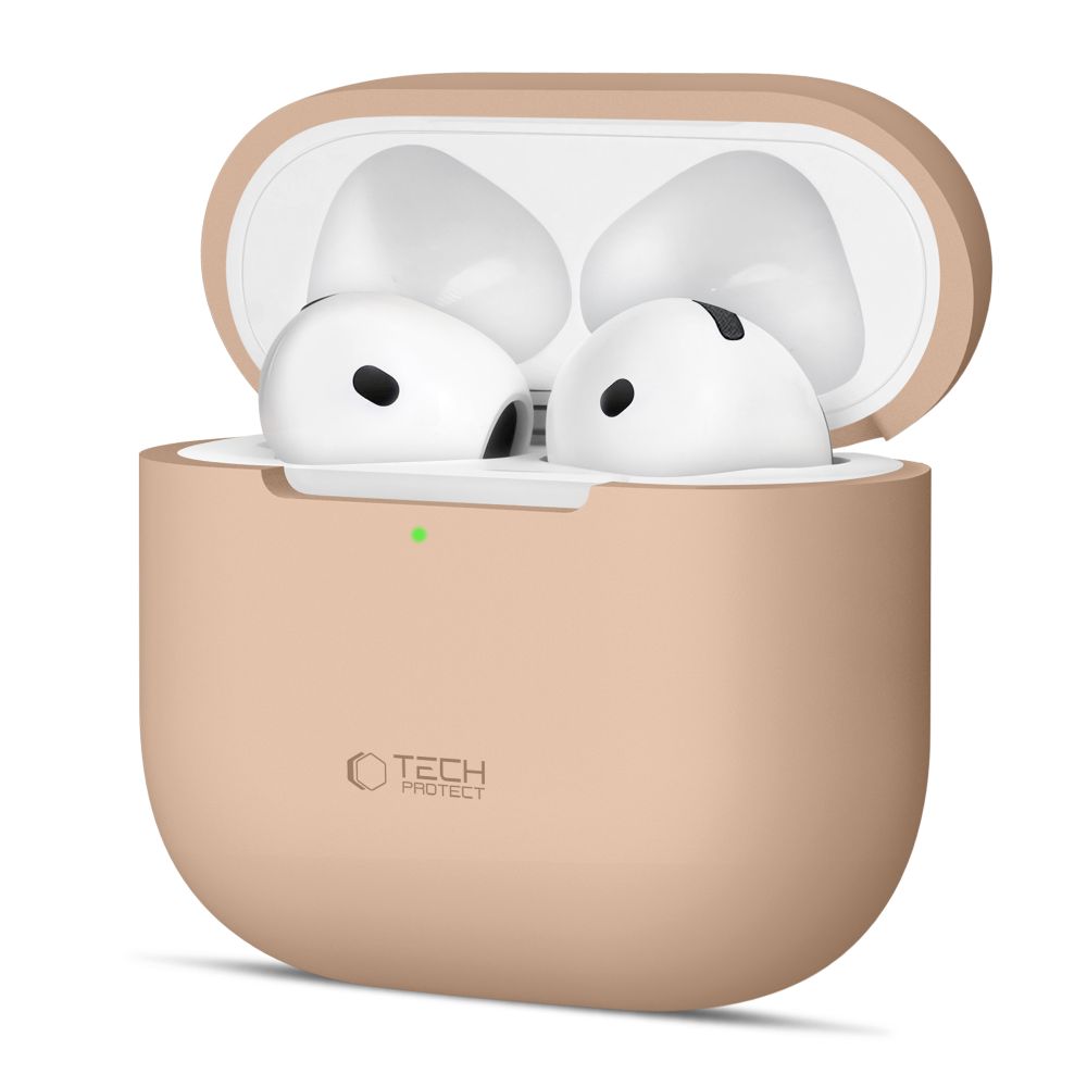Tech-Protect Tech-Protect AirPods 4 Skal Silikon Cafe Latte