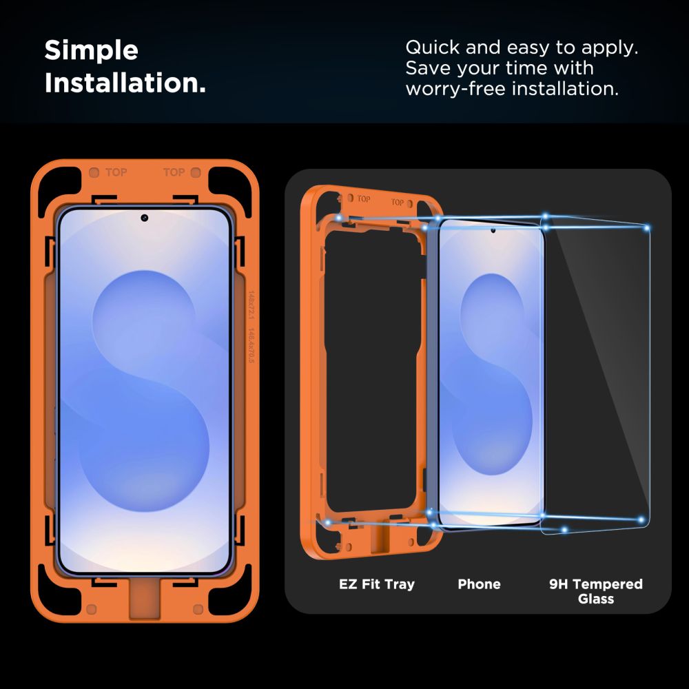 Tech-Protect Tech-Protect Galaxy S25 2-PACK Skärmskydd QuickSet+ Härdat Glas