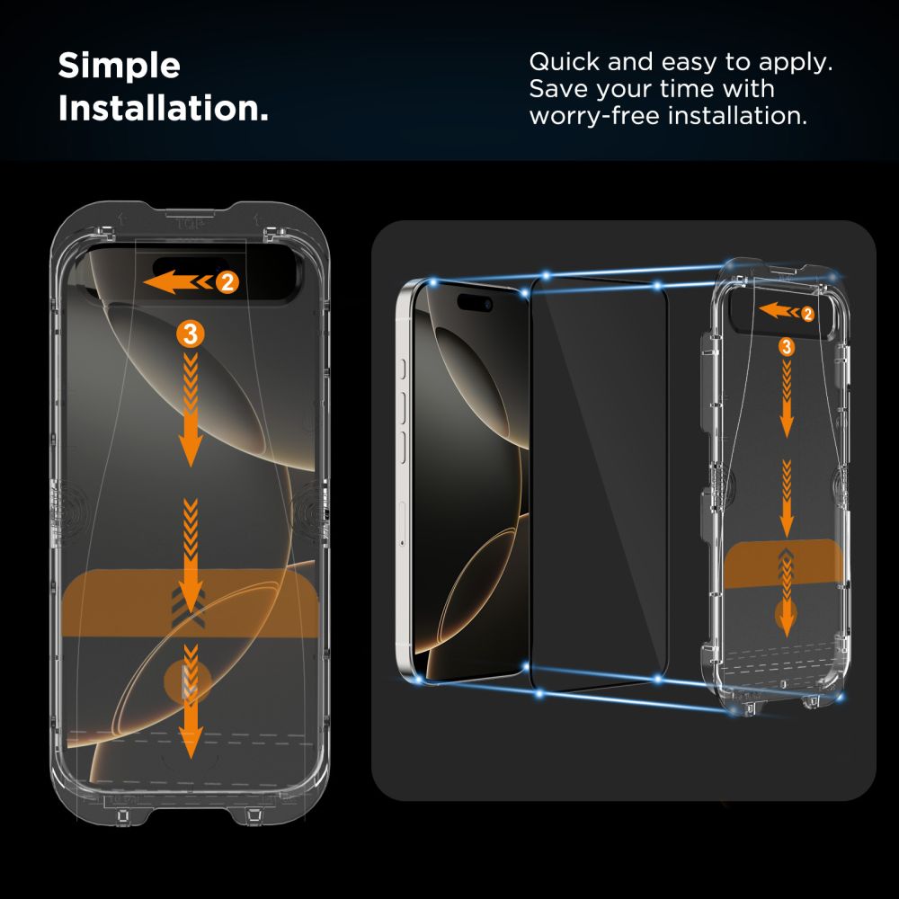 Tech-Protect Tech-Protect iPhone 16 Pro 2-PACK Skärmskydd QuickSet+ Härdat Glas