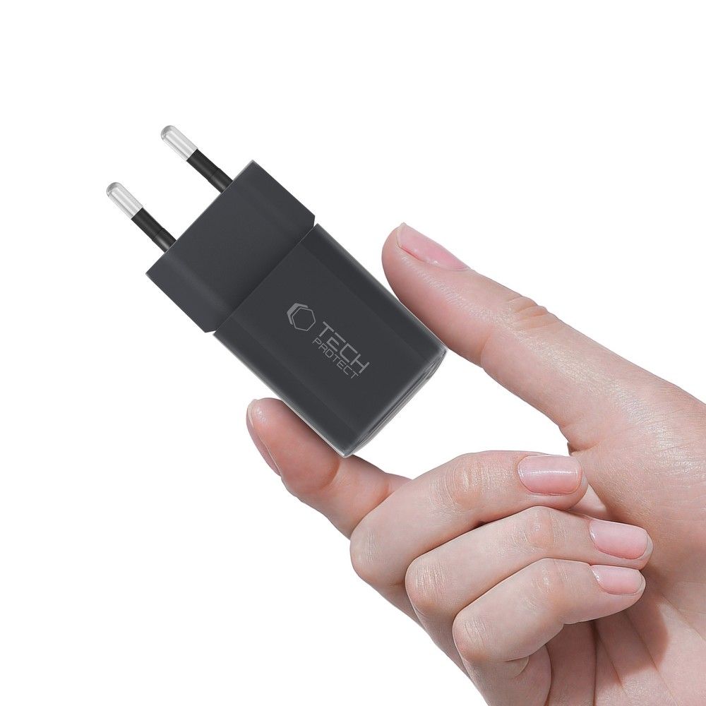 Tech-Protect Tech-Protect 33W Väggladdare PD QC USB-C / USB-A Svart