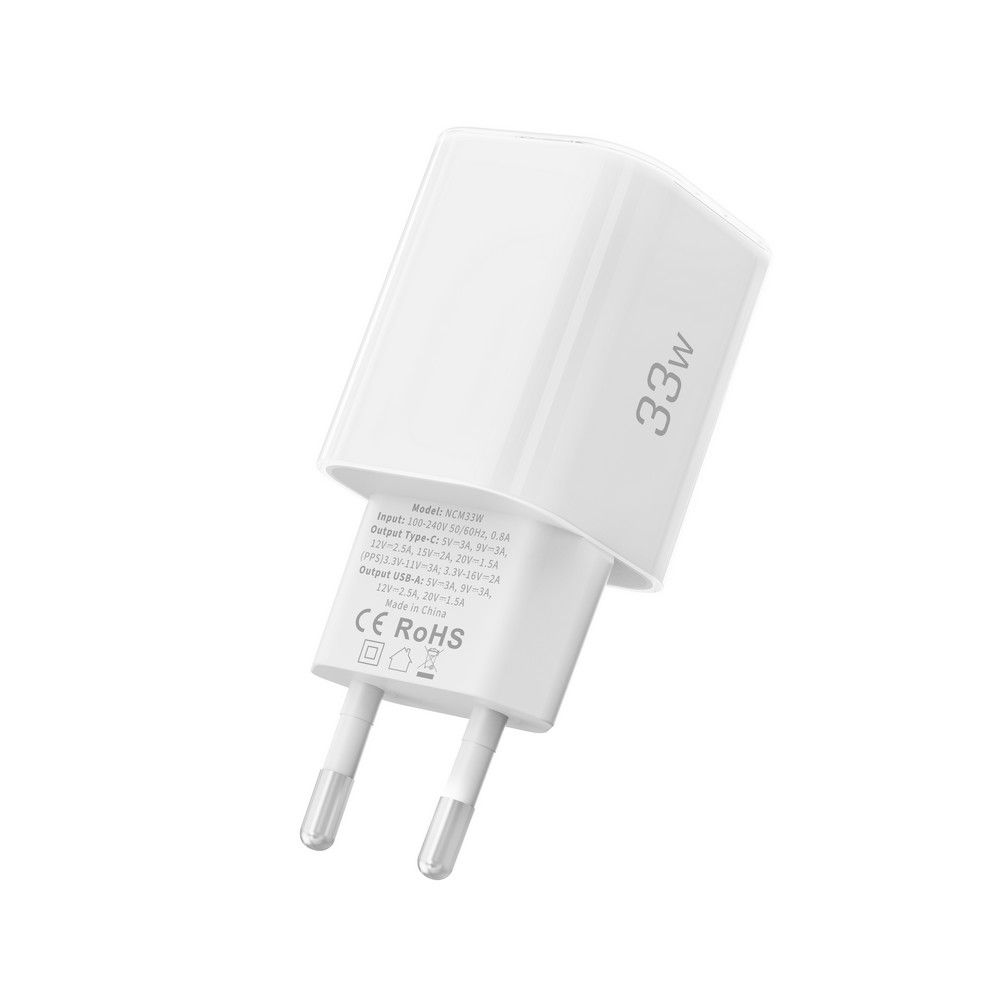 Tech-Protect Tech-Protect 33W Väggladdare PD QC USB-C / USB-A Vit