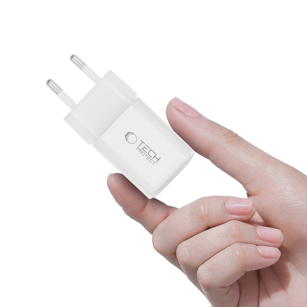 Tech-Protect Tech-Protect 33W Väggladdare PD QC USB-C / USB-A Vit