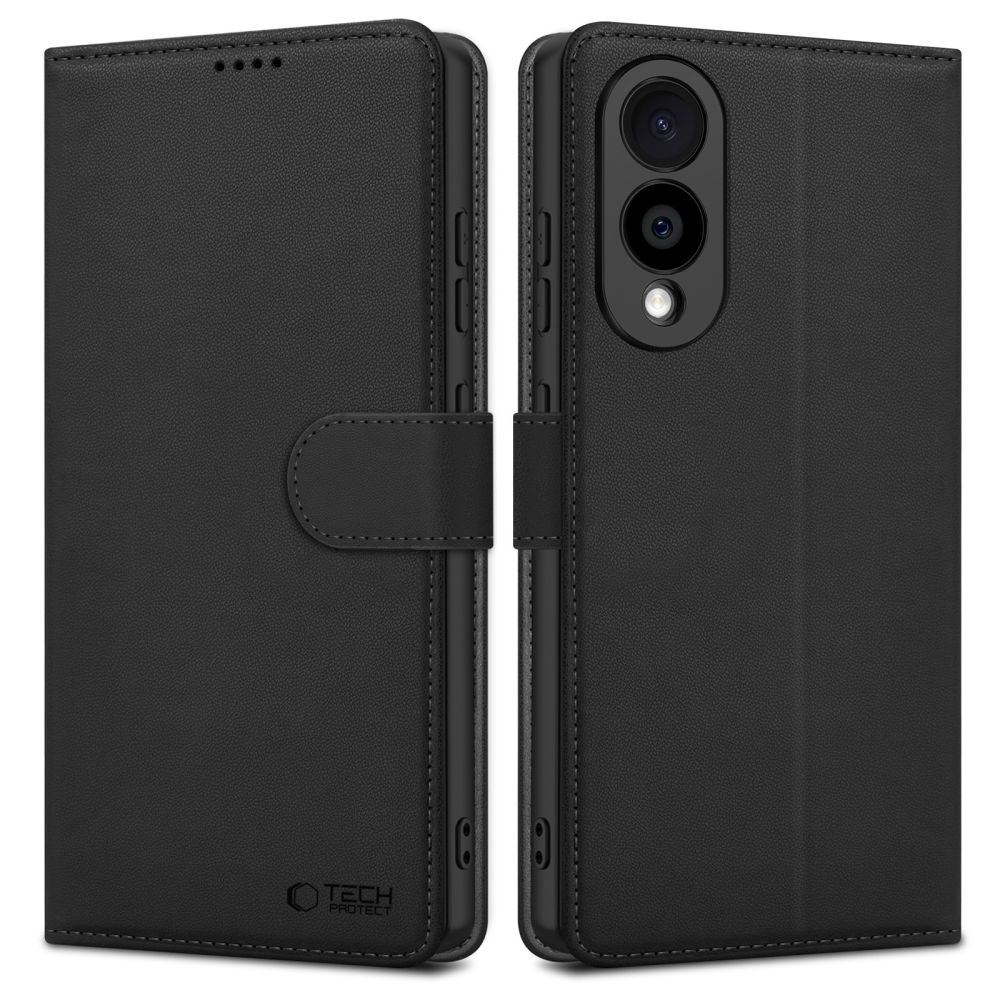 Tech-Protect Tech-Protect Samsung Galaxy S25 Edge Fodral Läder Svart