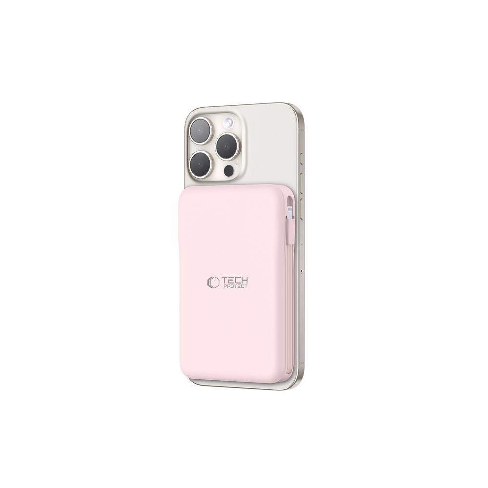 Tech-Protect Tech-Protect 10000 mAh MagSafe Powerbank LifeMag Rosa