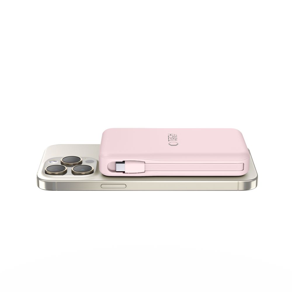 Tech-Protect Tech-Protect 10000 mAh MagSafe Powerbank LifeMag Rosa