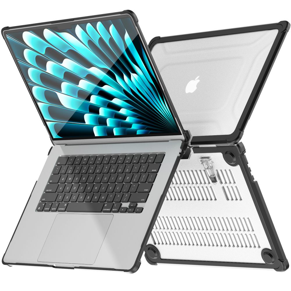 Tech-Protect Tech-Protect MacBook Air 15 2025-2023 Skal SmartShell Black/Clear