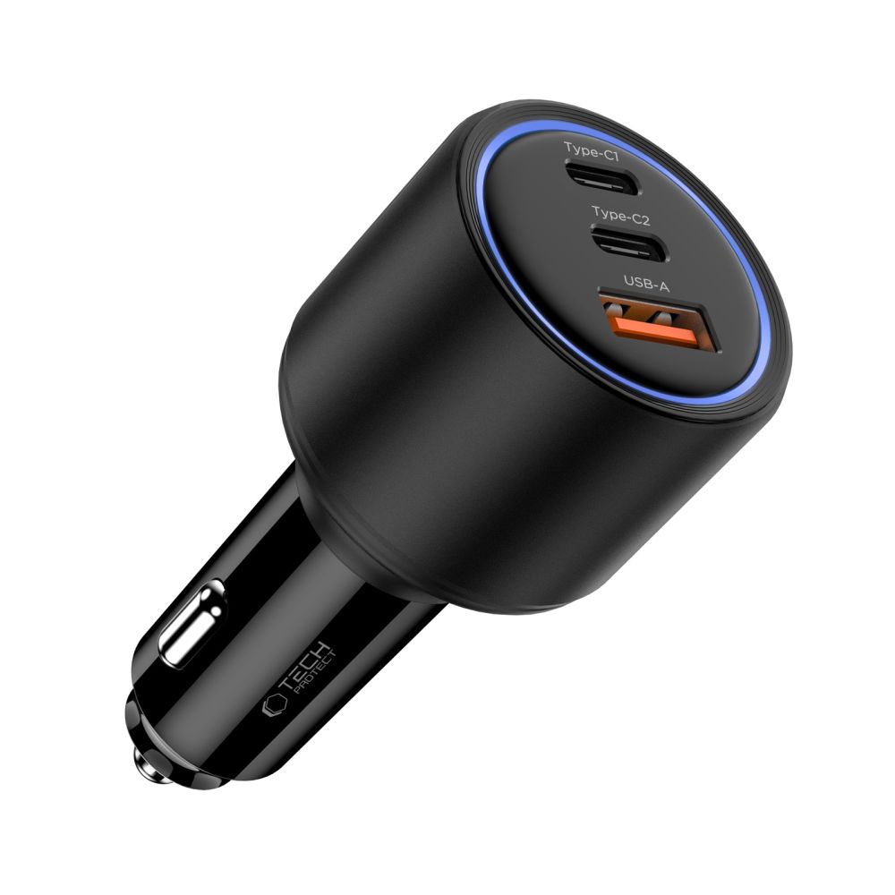 Tech-Protect Tech-Protect 175W PD USB-C / USB-A Billaddare Svart