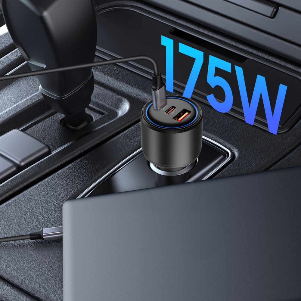 Tech-Protect Tech-Protect 175W PD USB-C / USB-A Billaddare Svart
