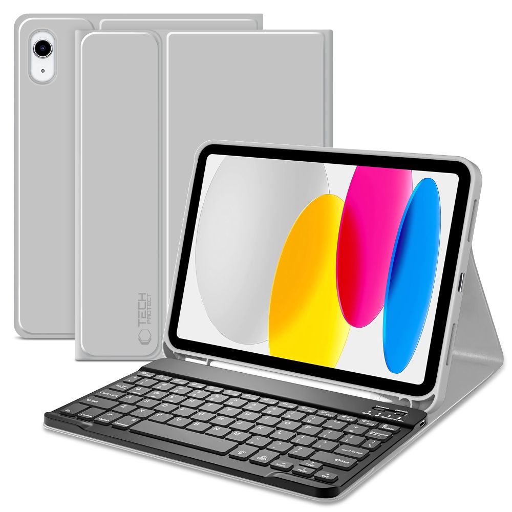 Tech-Protect Tech-Protect iPad 11 2025/10.9 2022 Fodral SC Tangentbord Grå