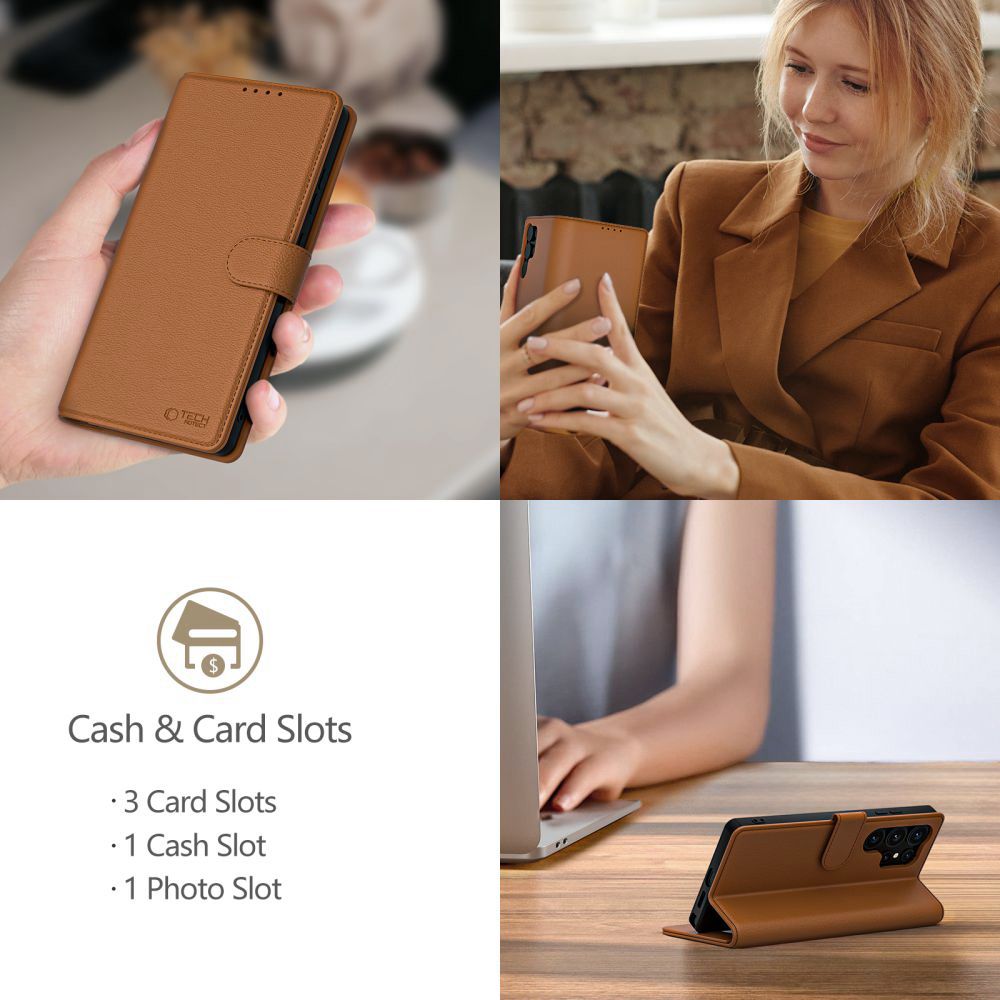 Tech-Protect Tech-Protect iPhone 17e / 16e Fodral Läder Brun