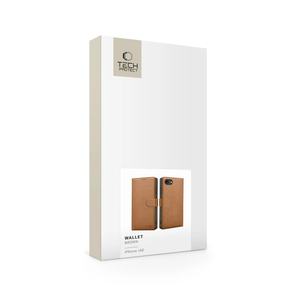Tech-Protect Tech-Protect iPhone 17e / 16e Fodral Läder Brun