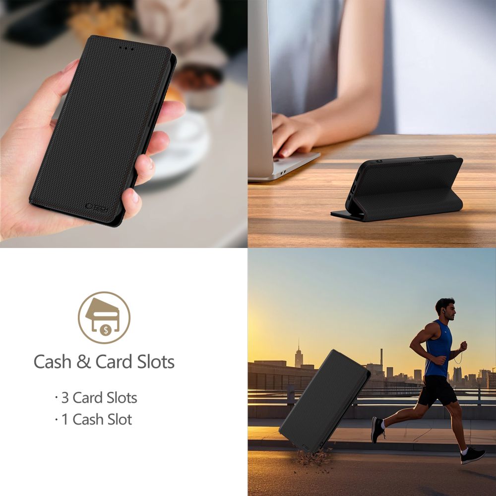 Tech-Protect Tech-Protect Galaxy A56 5G Fodral Wallet RS Svart / Röd