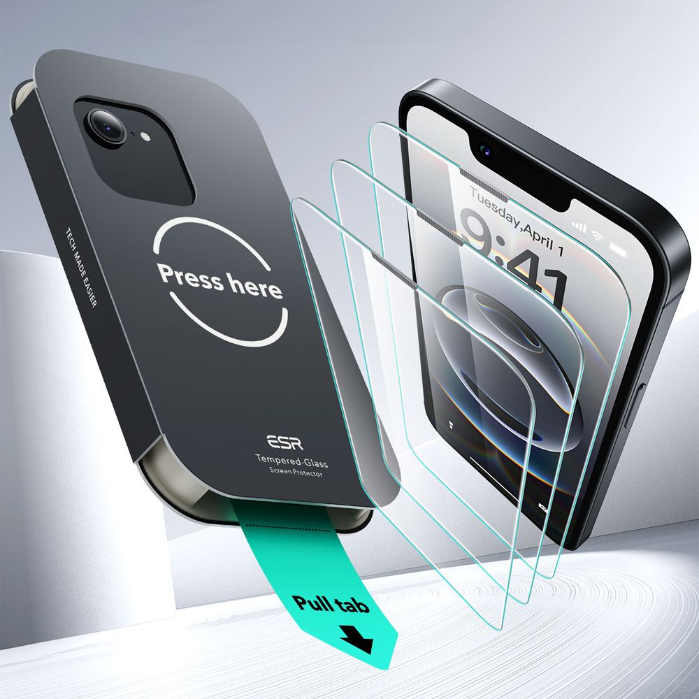 ESR ESR iPhone 17e/16e/14/13/13 Pro 2-PACK Skärmskydd UltraFit Härdat Glas