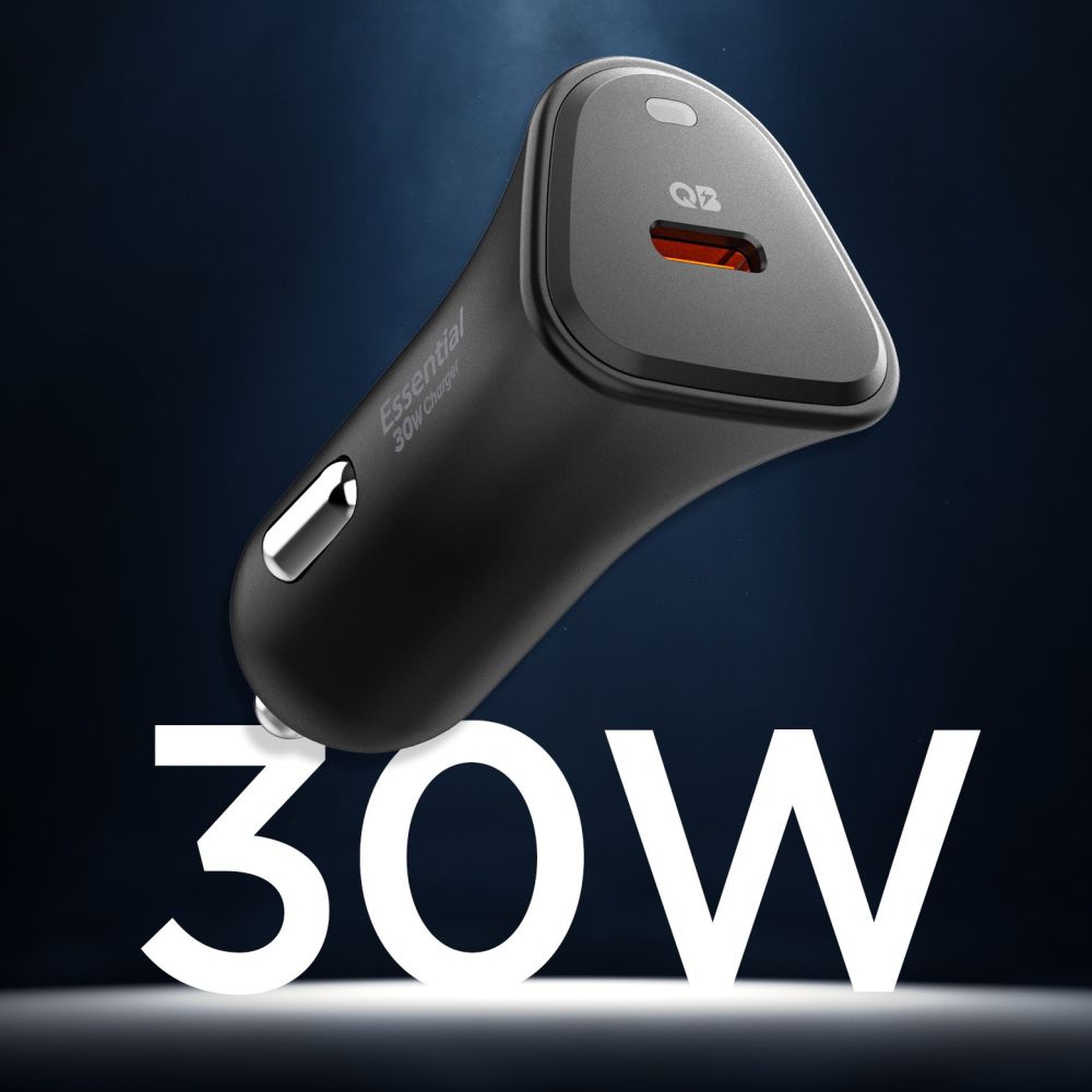 Spigen Spigen 30W Billaddare USB-C Svart