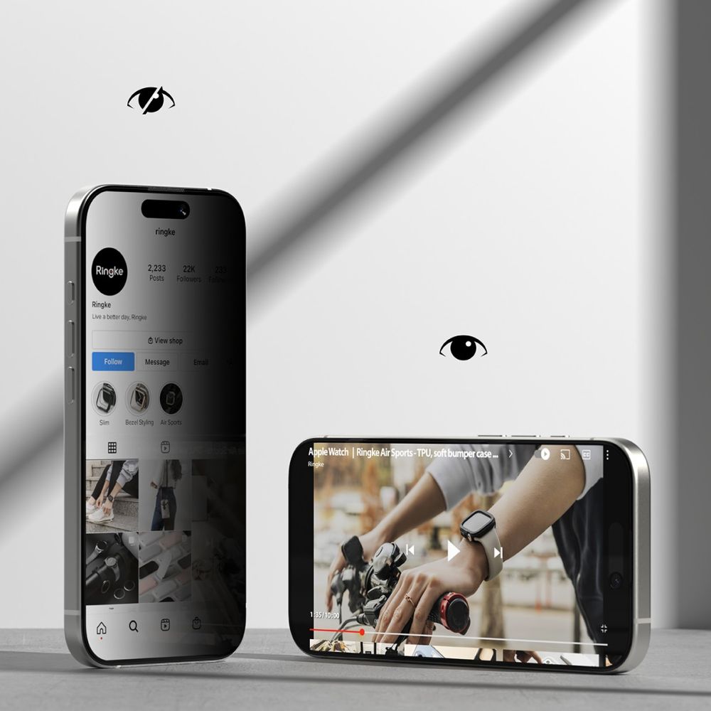 Ringke Ringke iPhone 17 2-PACK Easy Slide Skärmskydd Privacy