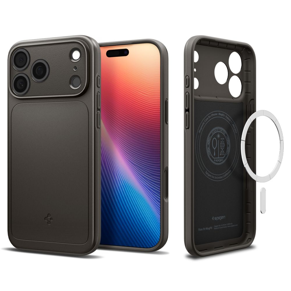 Spigen Spigen iPhone 17 Pro Skal MagSafe Thin Fit Gunmetal