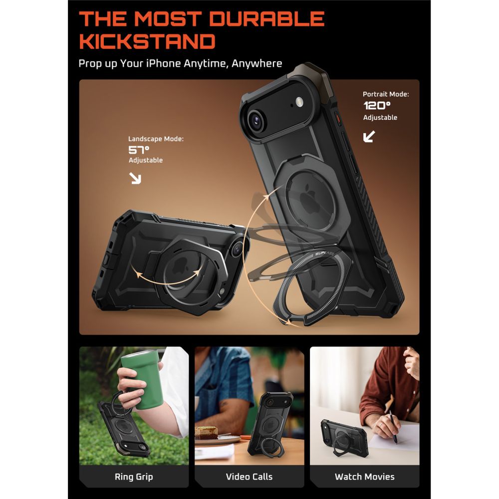 Supcase Supcase iPhone Air Skal MagSafe Unicorn Beetle Grip Svart