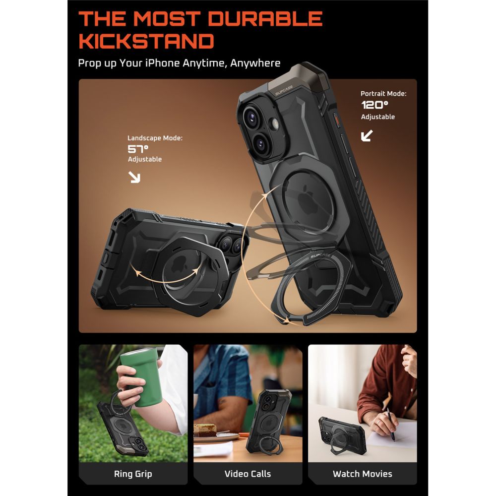 Supcase Supcase iPhone 17 Skal MagSafe Unicorn Beetle Grip Svart