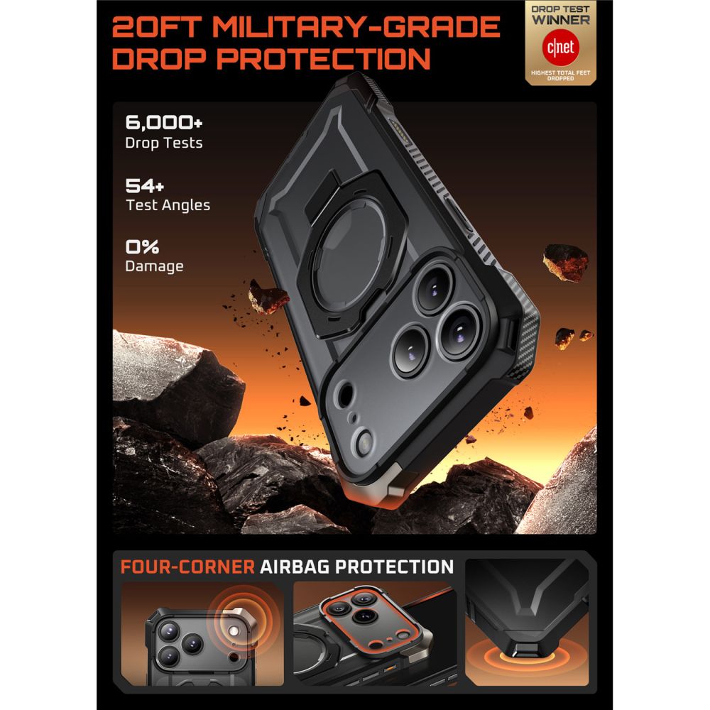 Supcase Supcase iPhone 17 Pro Skal MagSafe Unicorn Beetle Grip Svart