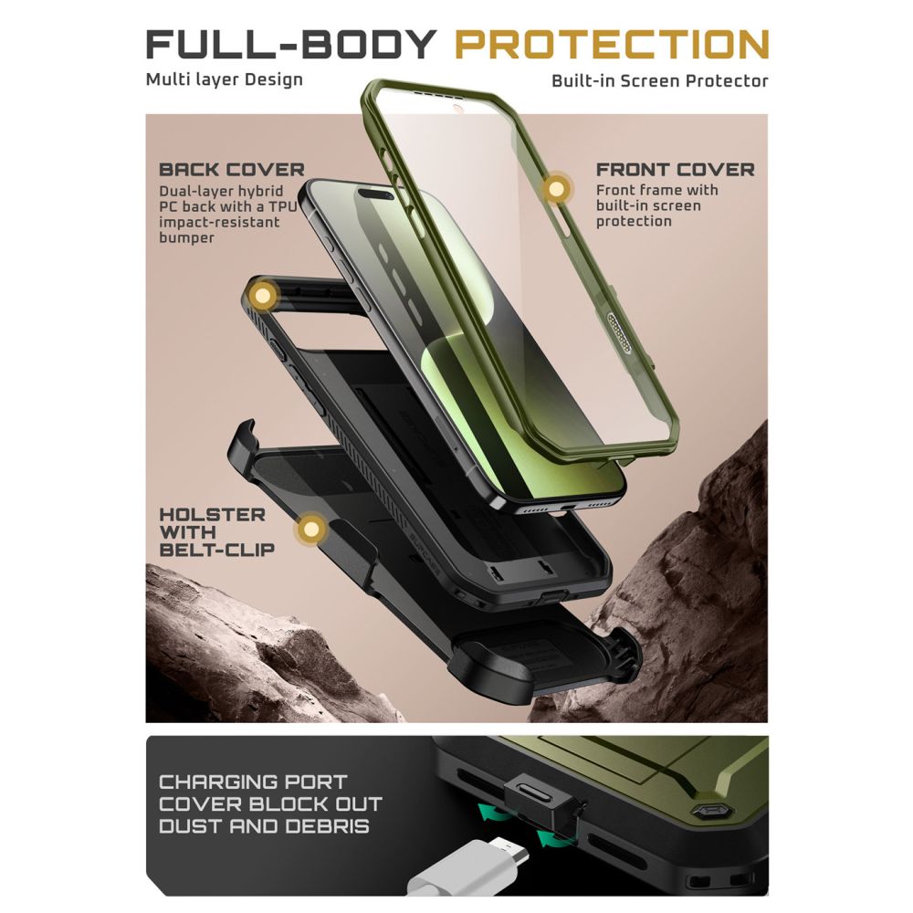 Supcase Supcase iPhone Air Skal Unicorn Beetle Pro Guldan
