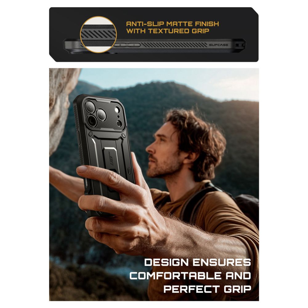 Supcase Supcase iPhone 17 Pro Skal Unicorn Beetle Pro Svart