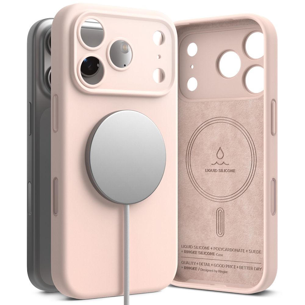 Ringke Ringke iPhone 17 Pro Skal MagSafe Silikon Pink Sand