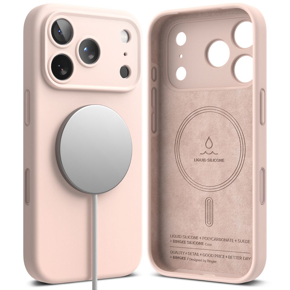 Ringke Ringke iPhone 17 Pro Skal MagSafe Silikon Pink Sand