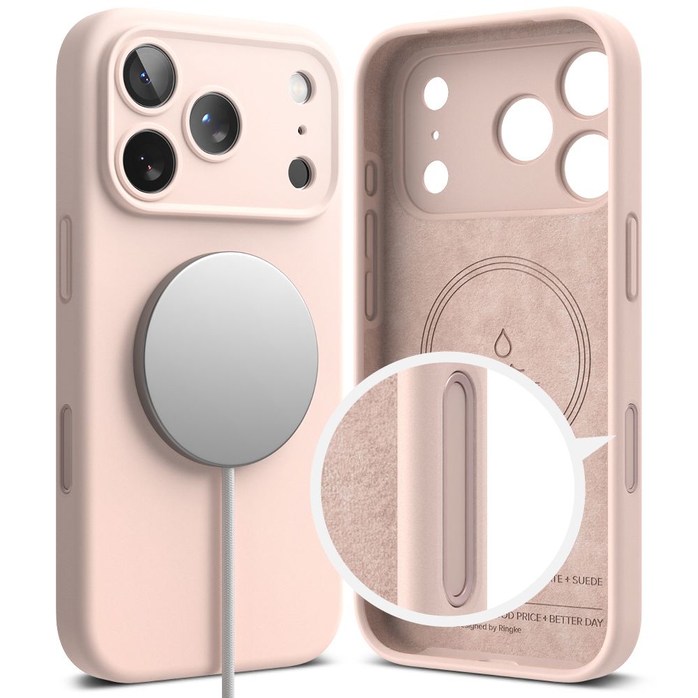 Ringke Ringke iPhone 17 Pro Skal MagSafe Silikon Pink Sand