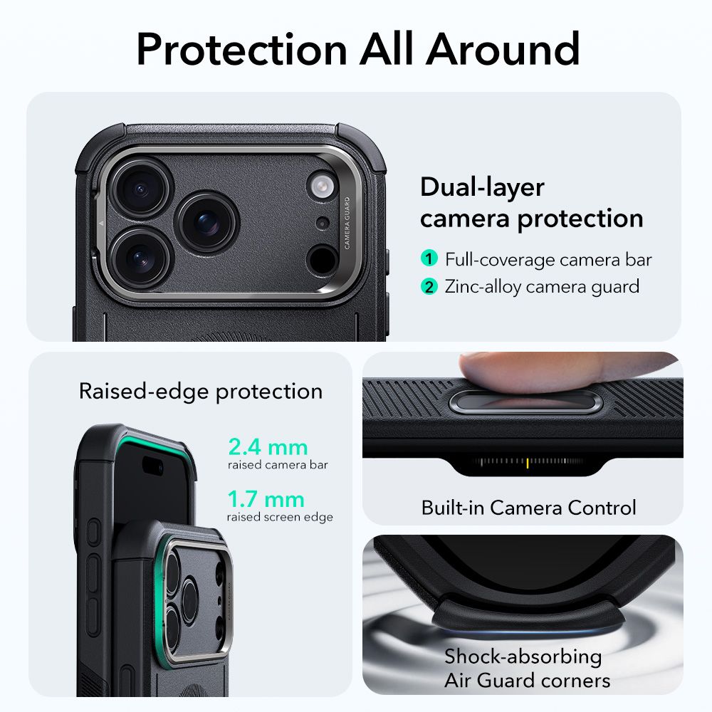ESR ESR iPhone 17 Pro Skal MagSafe Cyber Kickstand Svart