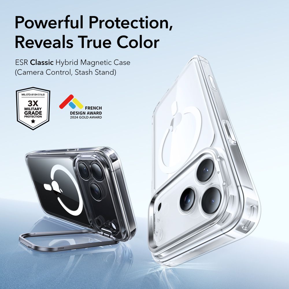 ESR ESR iPhone 17 Pro Skal MagSafe Classic Kickstand Transparent