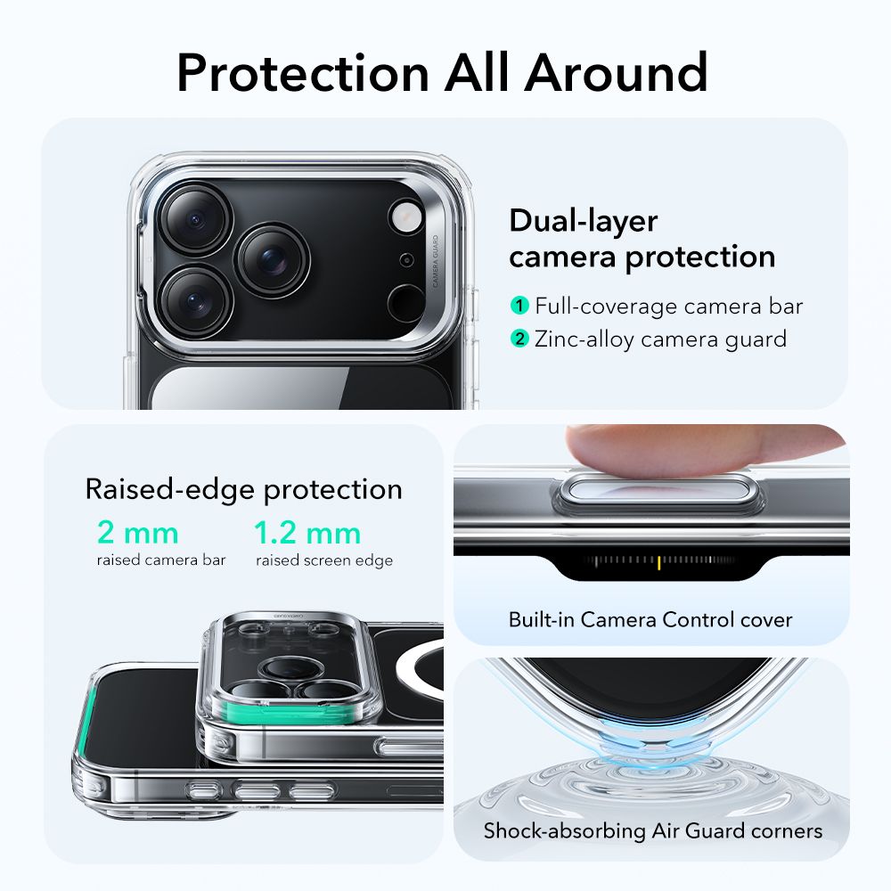 ESR ESR iPhone 17 Pro Skal MagSafe Classic Kickstand Transparent