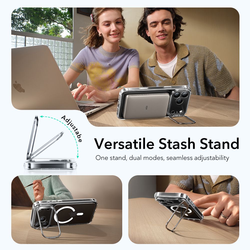 ESR ESR iPhone 17 Pro Skal MagSafe Classic Kickstand Transparent
