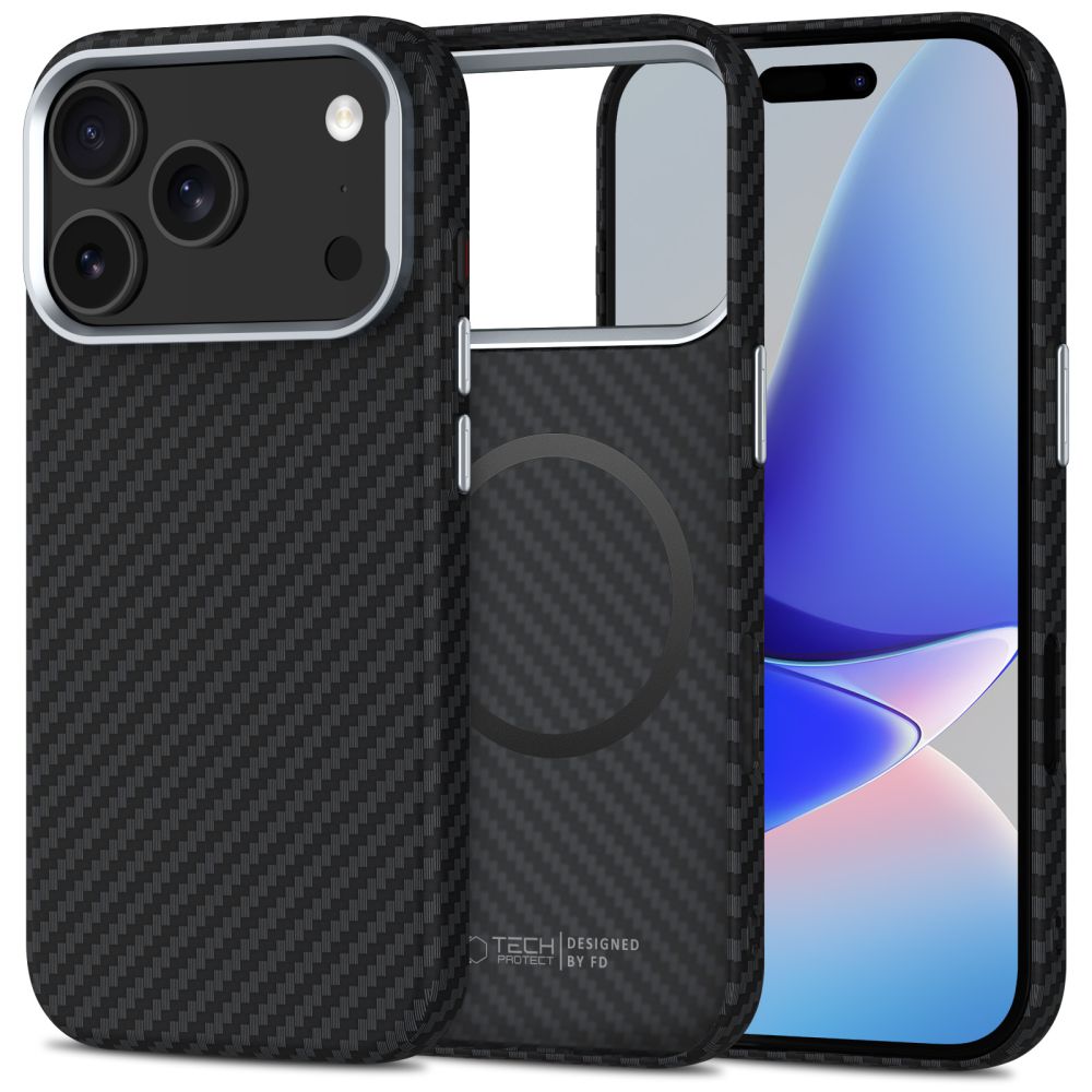 Tech-Protect Tech-Protect iPhone 17 Pro Skal MagSafe ION Carbon Svart
