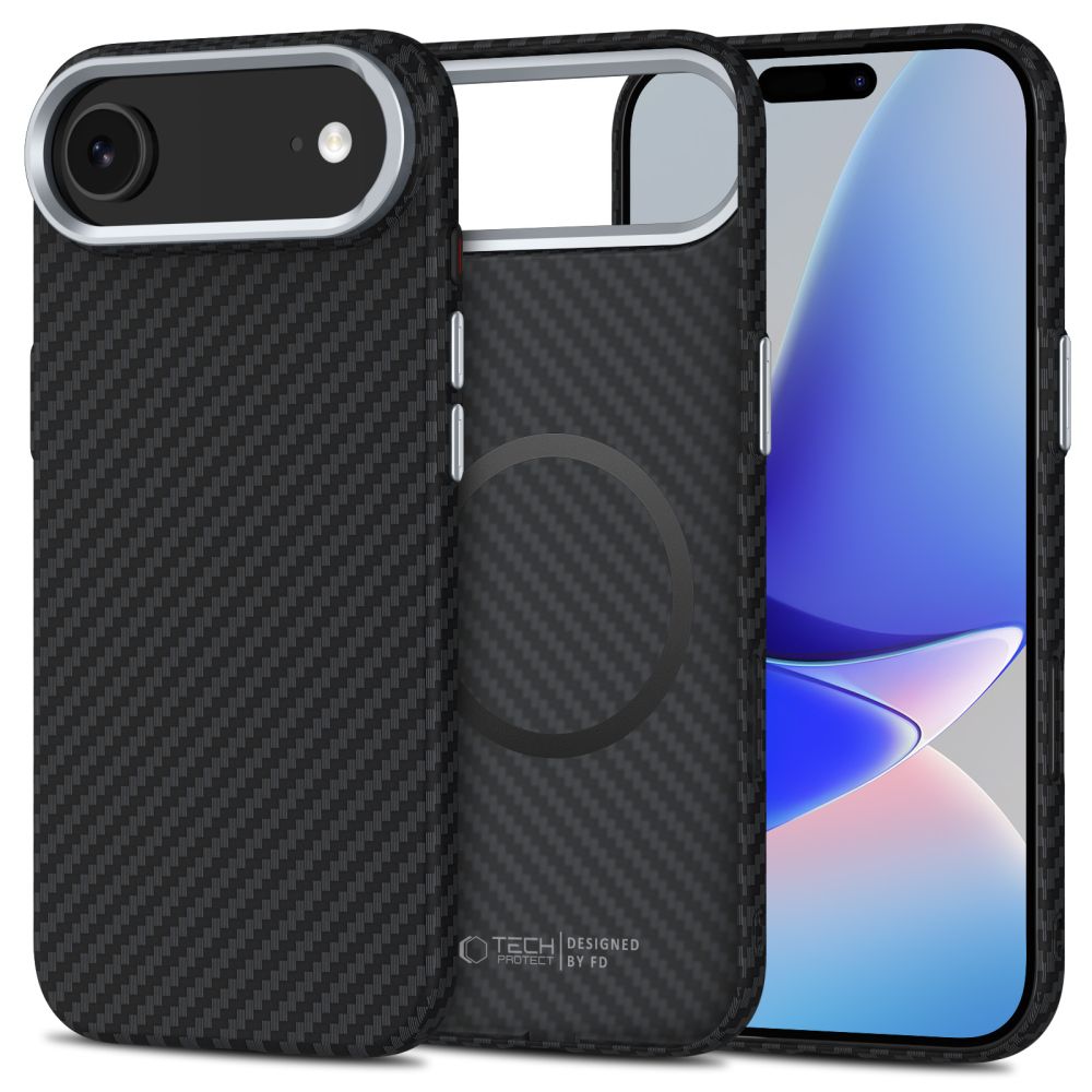 Tech-Protect Tech-Protect iPhone Air Skal MagSafe ION Carbon Svart