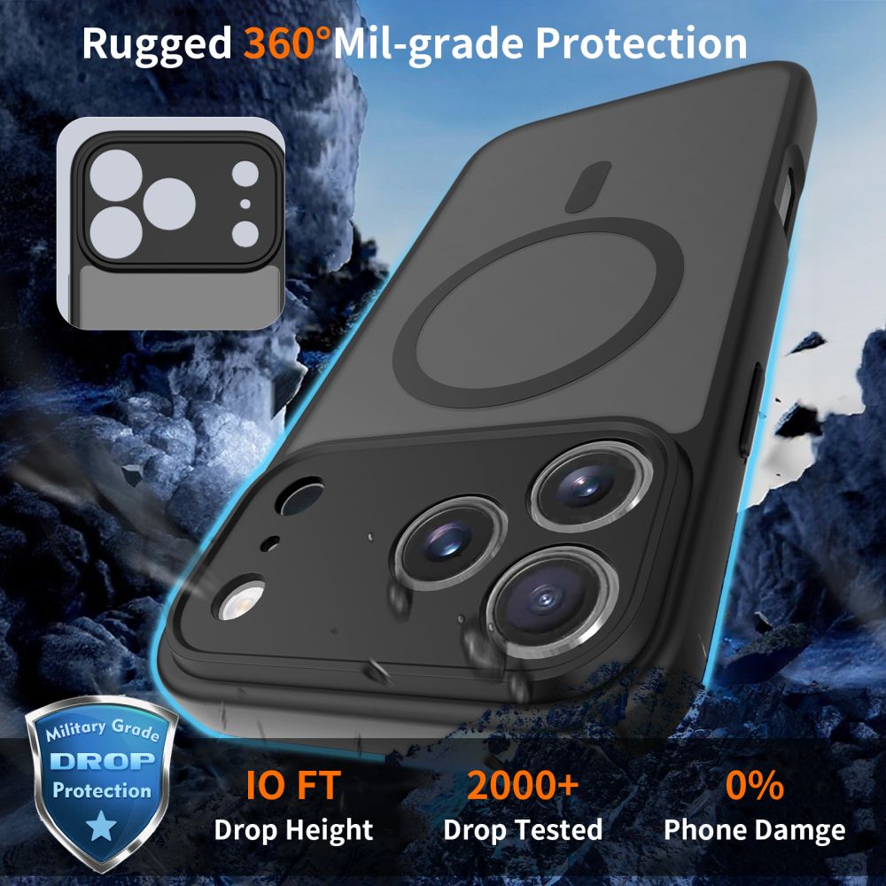 Tech-Protect Tech-Protect iPhone 17 Pro Max Skal MagSafe BasicMag Matt Svart