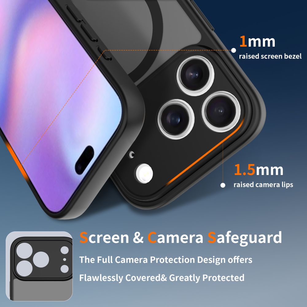 Tech-Protect Tech-Protect iPhone 17 Pro Max Skal MagSafe BasicMag Matt Svart