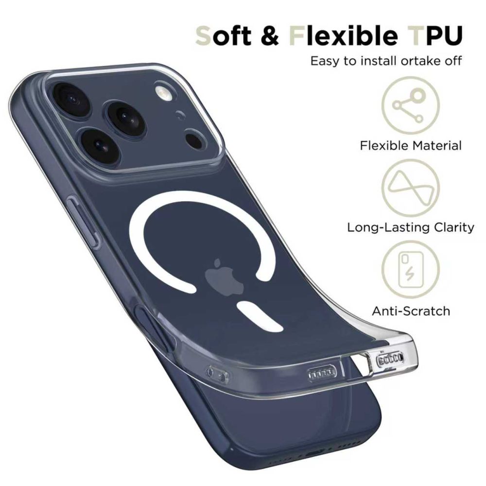 Tech-Protect Tech-Protect iPhone 17 Pro Skal MagSafe FlexAir Transparent